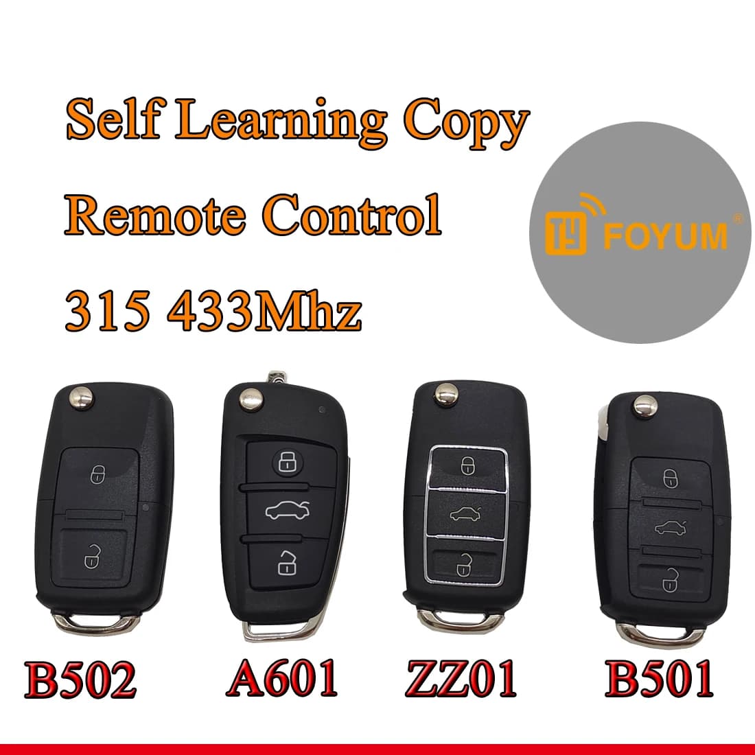 433Mhz Self Learning telecomando duplicator per codice fisso chiave auto trasmettitore Wireless faccia a faccia copia codice 315Mhz 5 pz