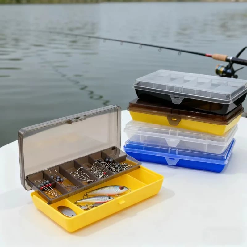 JINGYU Waterproof Single Layer Lure Box Plastic Tackle Box for Minnow Squid Jig Pencil Baits Competition Fishing Storage Case
