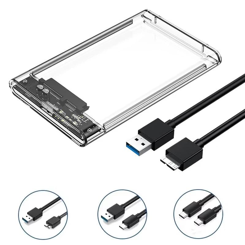 Custodia Esterna per Disco Rigido SATA a Type C da 2,5 Pollici, SATA a USB con Velocità di Trasferimento 5Gbps, Enclosure per HDD SSD per Laptop