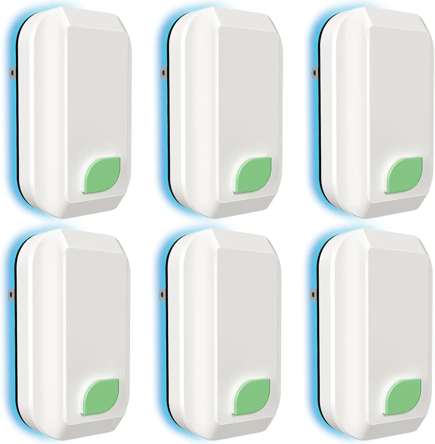 Confezione da 6 purificatori d'aria ionici da collegare alla presa, ionizzatore portatile a ioni negativi per casa, ufficio, camera da letto - Mini purificatore d'aria silenzioso