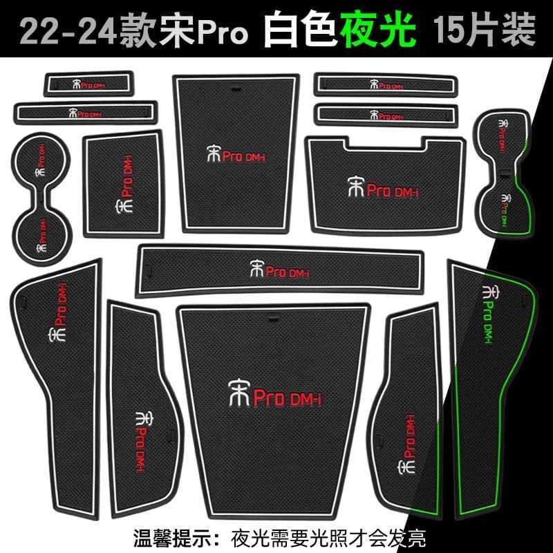 Per BYD Song Pro Dmi 2022-2024 Auto Interni Porta Scanalature Tappetini Cancello Slot Pad antiscivolo Tazza Zerbino Accessori Copertura