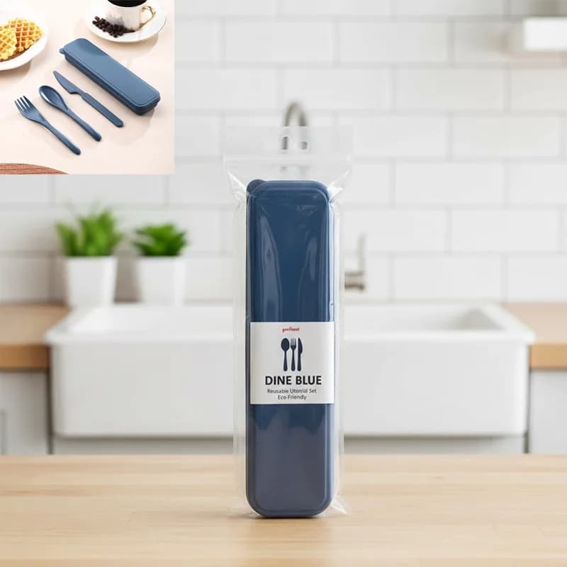 Portable disposable cutlery set, fork, knife, spoon for outdoor picnic, camping, catering, restaurant, daily use, kitchen supplies
