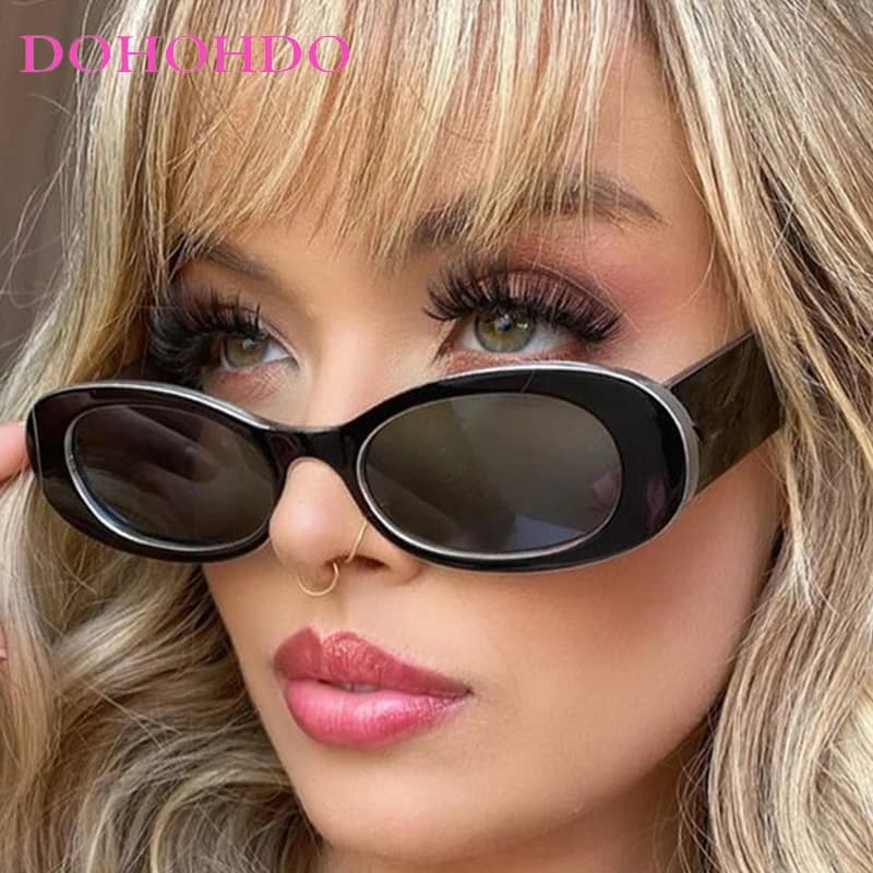 Retro Small Oval Sunglasses Women Brand Designer Fashion Luxury Travel Shades Eyewear Men Vintage Sun Glasses UV400 Gafas De Sol