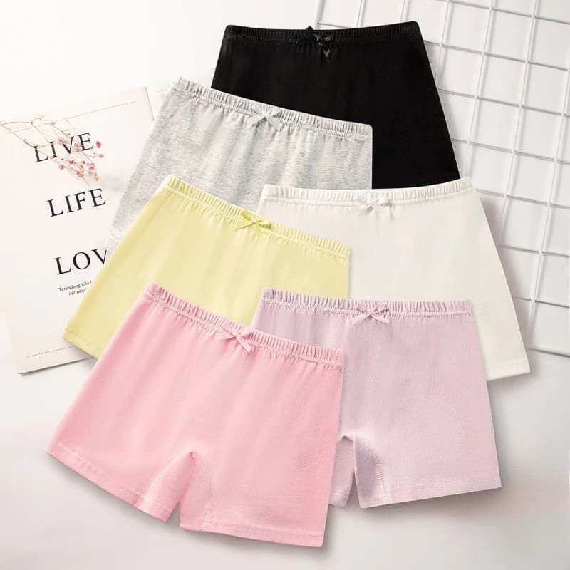 Pantaloni di sicurezza per ragazza Intimo dolce tinta unita Intimo sottile per ragazza Boxer in puro cotone Intimo per ragazza Leggings per bambini Ragazze