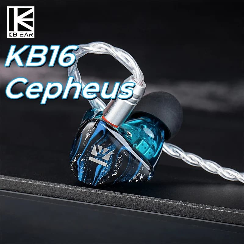 KBEAR Cepheus KB16 In Ear Wired Doppio circuito magnetico Doppio DD Bassi potenti 16 driver Auricolari HiFi ibridi Adatti a livello studio