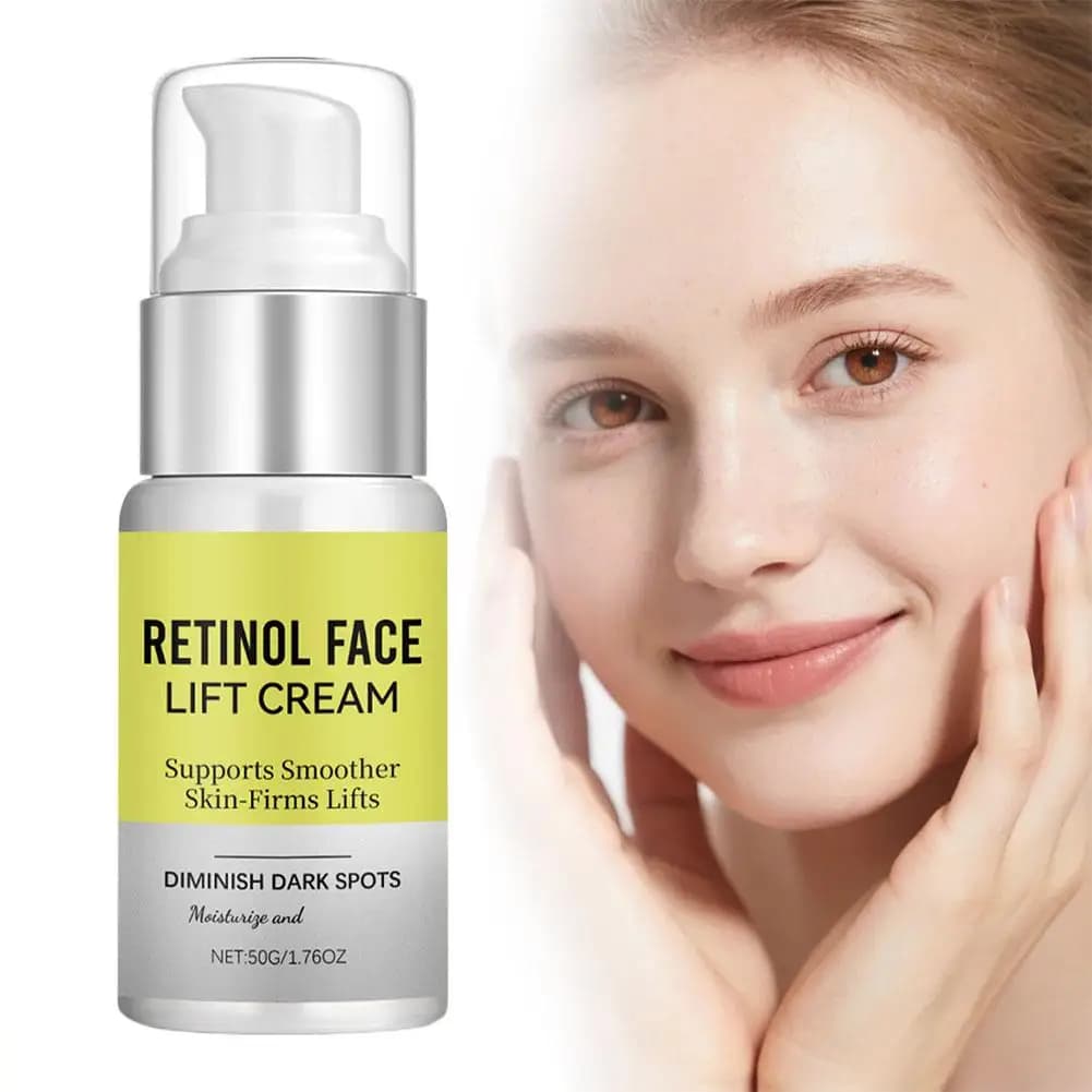 Crema Viso al Retinolo per Lifting e Rassodamento, Anti-rughe, Rimuove le Occhiaie, Attenua le Macchie Scure, Idratante e Rimpolpante per Cura Quotidiana