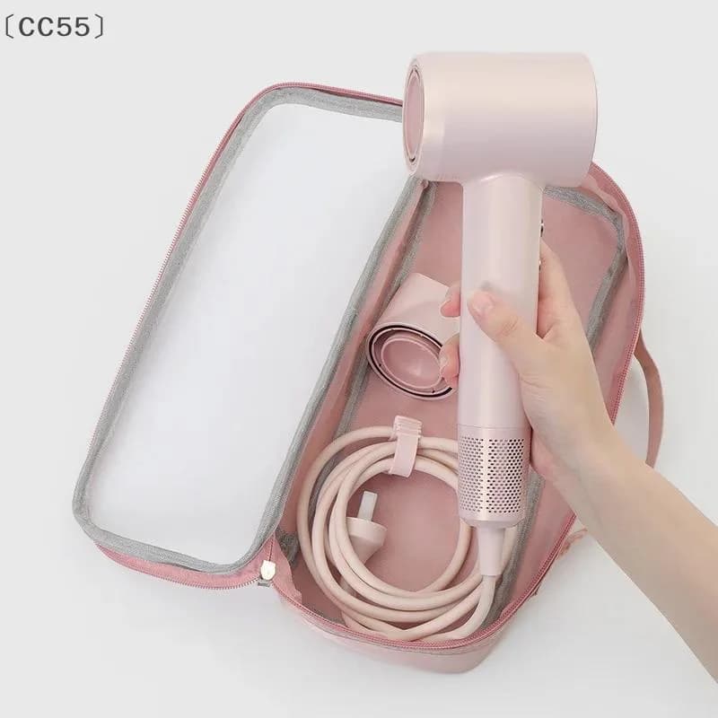 maveraCC55 Raga1 Pc Borsa portaoggetti portatile per asciugacapelli Borsa portaoggetti per piastra per ferro arricciacapelli Borsa da viaggio trasparente