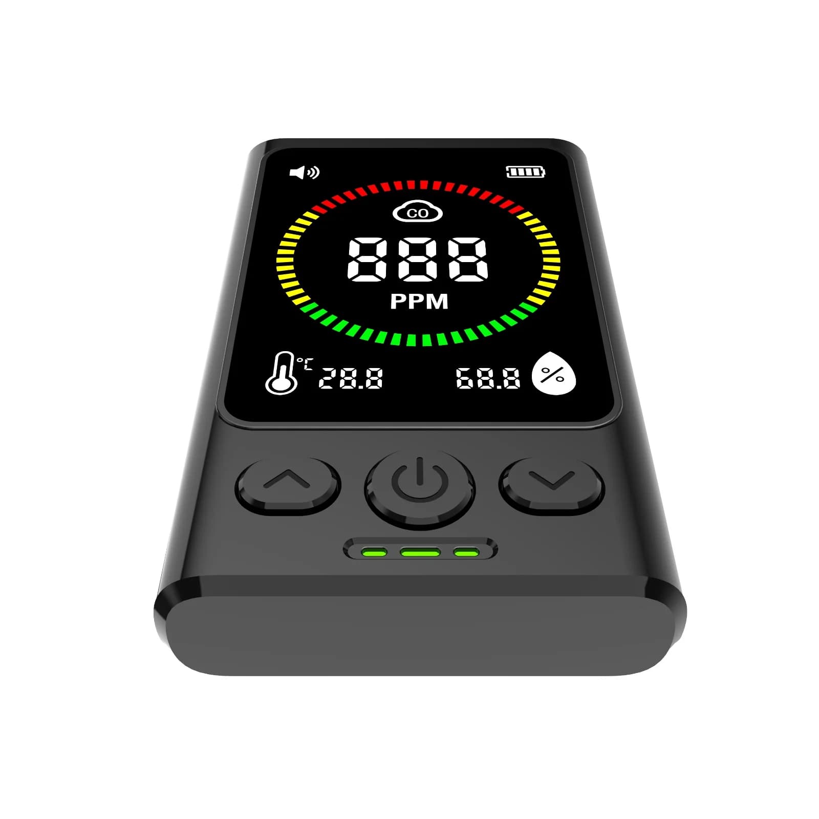 Monitor CO Portatile: Gamma 0-999 ppm con Sistema di Allerta Rapida - Rilevatore di Monossido di Carbonio Ricaricabile per Monitoraggio in Tempo Reale