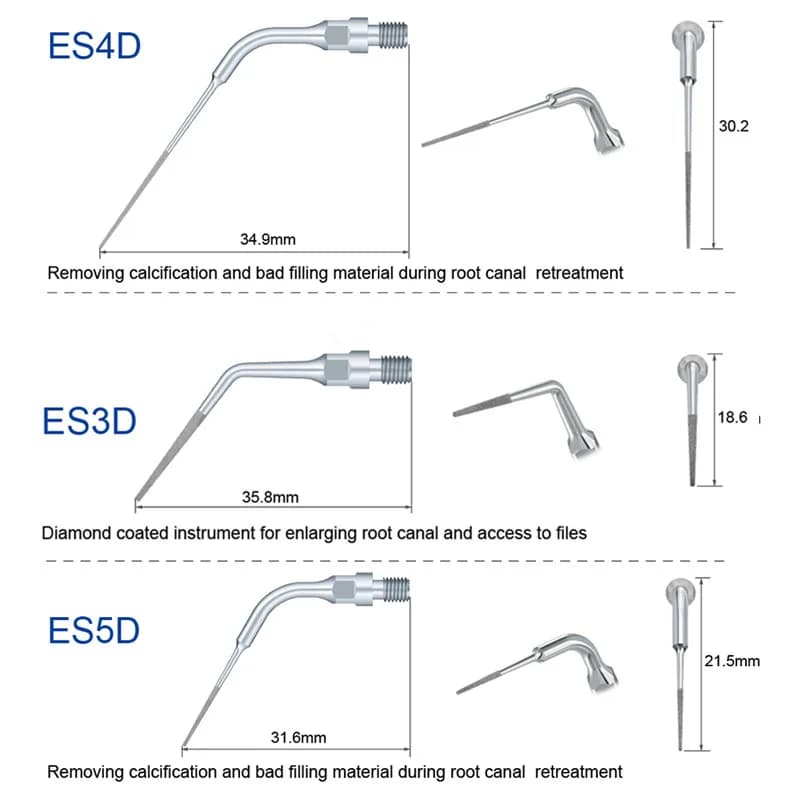 2 pieces ES3D Ultrasonic Scaler for SIRONA SIROSON Handpiece Endo Perio Dental Scaling Point Dentist Teeth Whitening