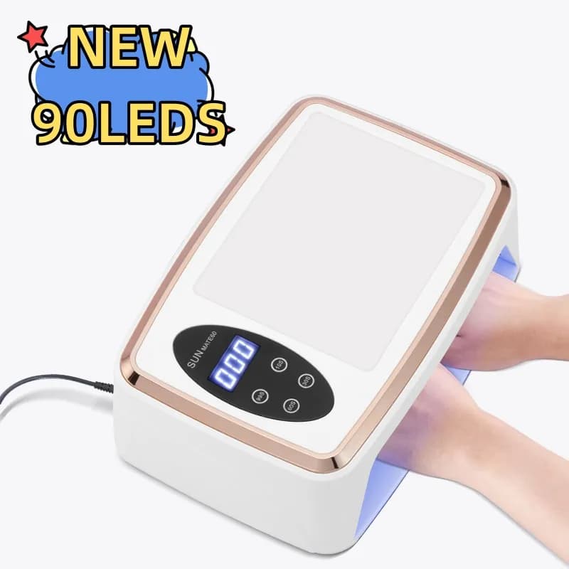 90 LED S Asciuga unghie Lampada per unghie a LED Lampada UV per polimerizzare tutti lo smalto gel Sensore di movimento Manicure Pedicure Strumento per salone Grande spazio