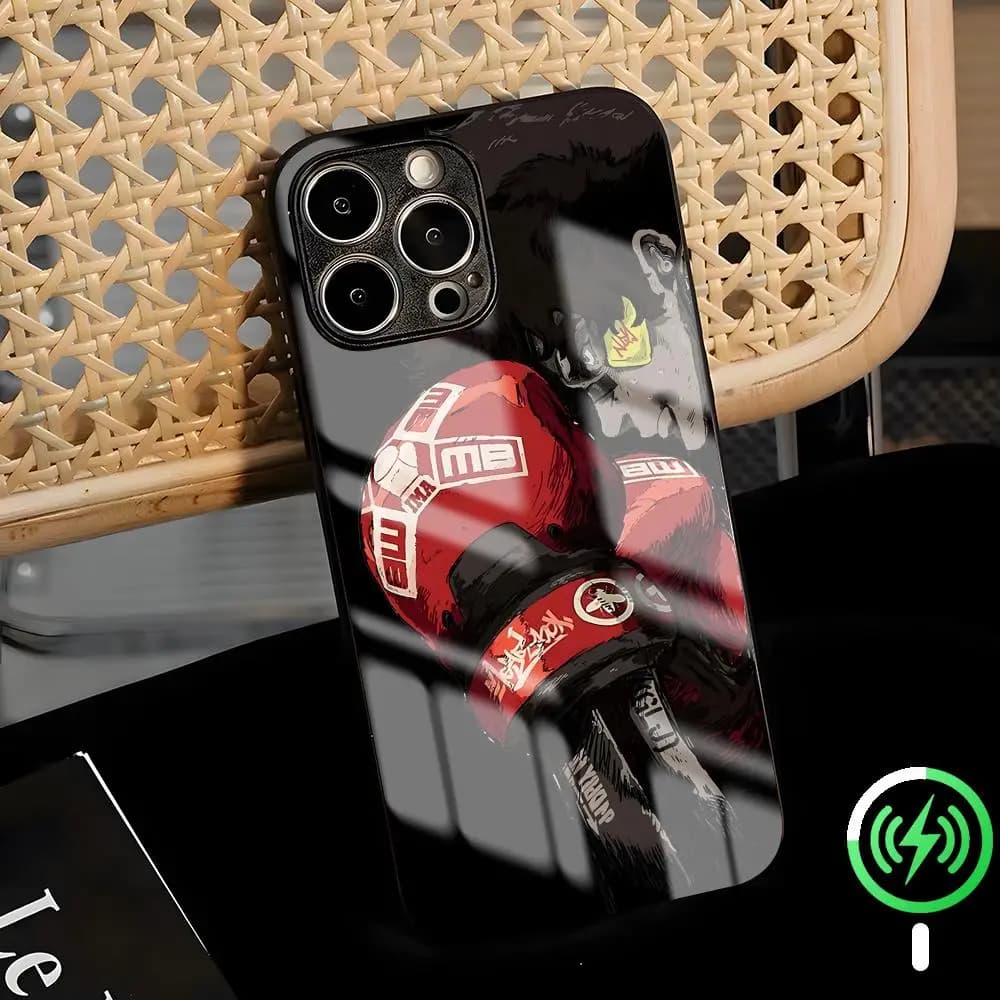 anime MEGALOBOX Phone Case For iPhone17 Air 16 e 15 14 13 12 11 Plus Mini Pro Max Glass Magnetic Case
