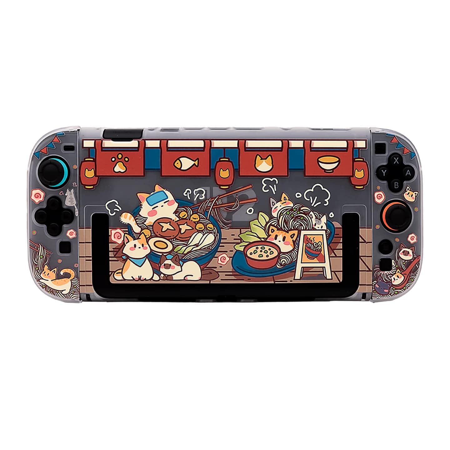 Custodia Protettiva Compatibile con Switch 2 - NS2 (2025) Cover Rigida Opaca Rimovibile, Meow Noodles