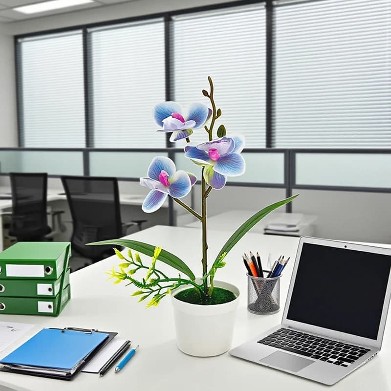 Creative artificial butterfly orchid potted plants, creative indoor decorative plants, artificial potted plants with artificial