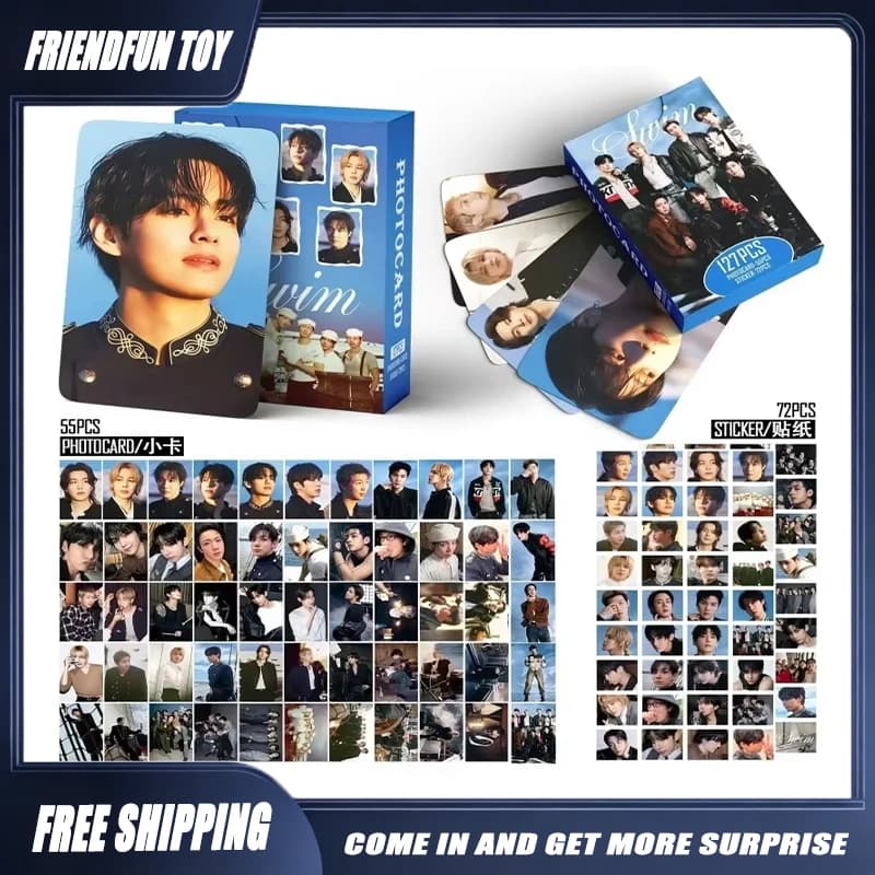 BTS K-pop BT21 Popular Boy Group Mini Card Stickers SWIM Album Card Sticker Fan Collection Card LOMO Card Support Birthday Gift