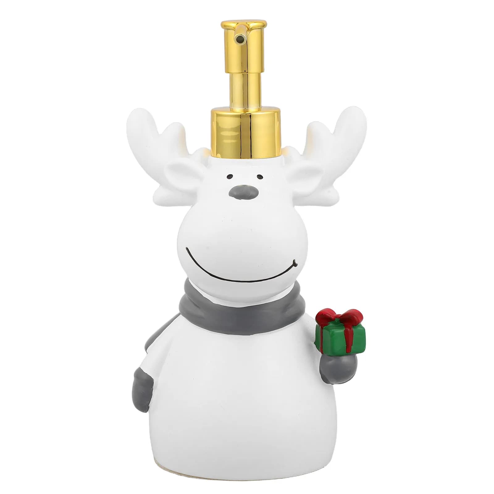 Christmas Soap Dispenser Refillable Pump Cute Plastic Hand Soap Container for Bathroom Kitchen Xmas Holiday Decor Seasonal Gift