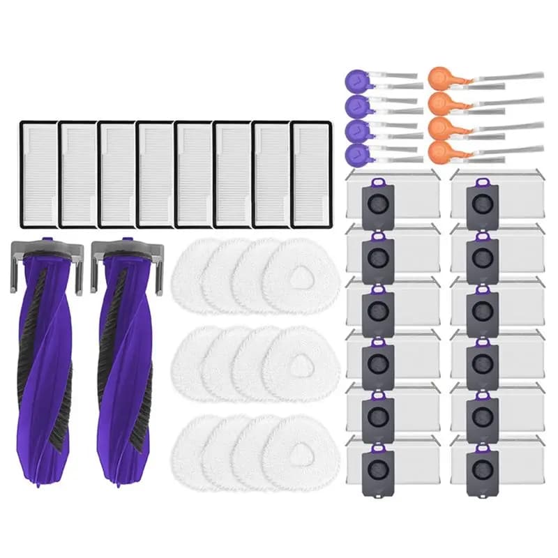A59P New Main Side Brush Mop HEPA Filter Dust Bag(42Pcs) For Narwal Freo Z10 Ultra YJCC025 Robot Vacuum Cleaner Spare Replacemen