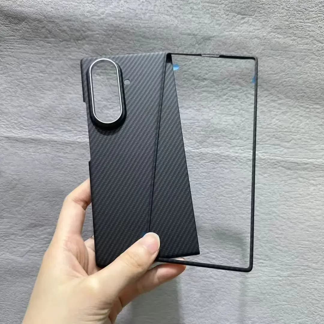 Custodia magnetica in fibra di carbonio con guscio leggero ultra sottile per Samsung Galaxy Z Fold 7 6 5 4 3 Fold7 Fibra aramidica per Magsafe Cover rigida