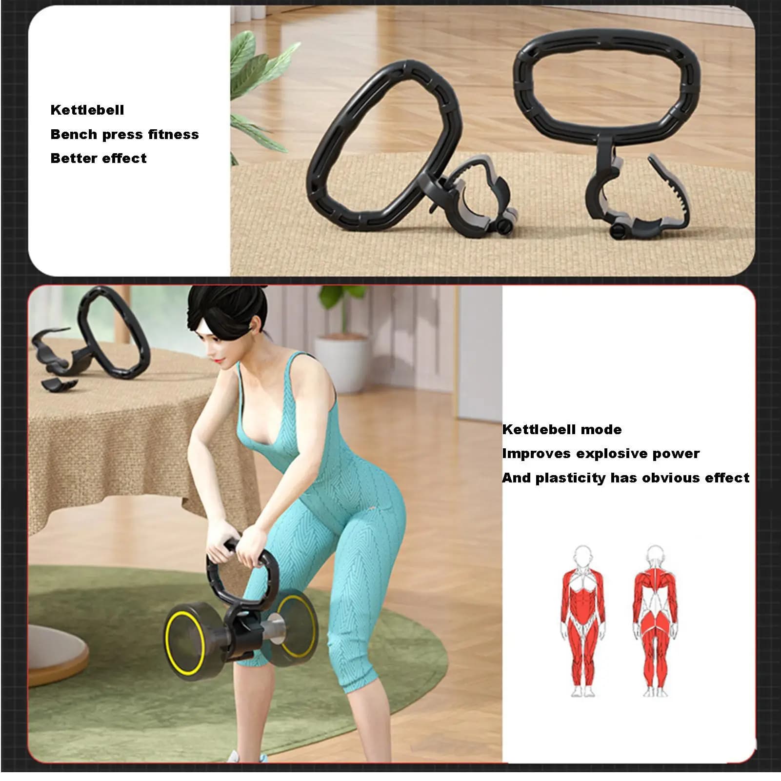 Kettlebell Handlebar Converter Portable Kettlebell Adapter Convert your dumbbells to kettlebells Fitness equipment for the gym