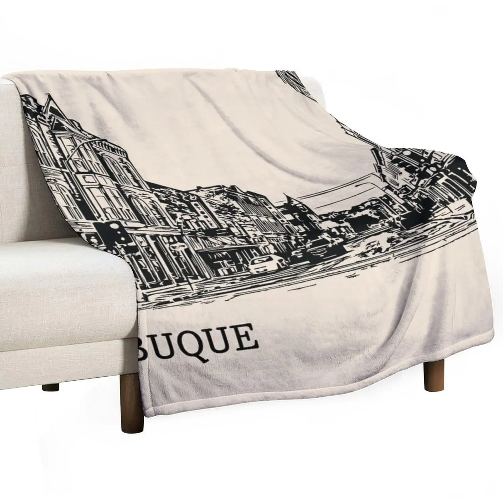 Dubuque Iowa Throw Blanket Thin Plush Sofa Throw Plaid on the sofa Furrys Sleeping Bag Blankets