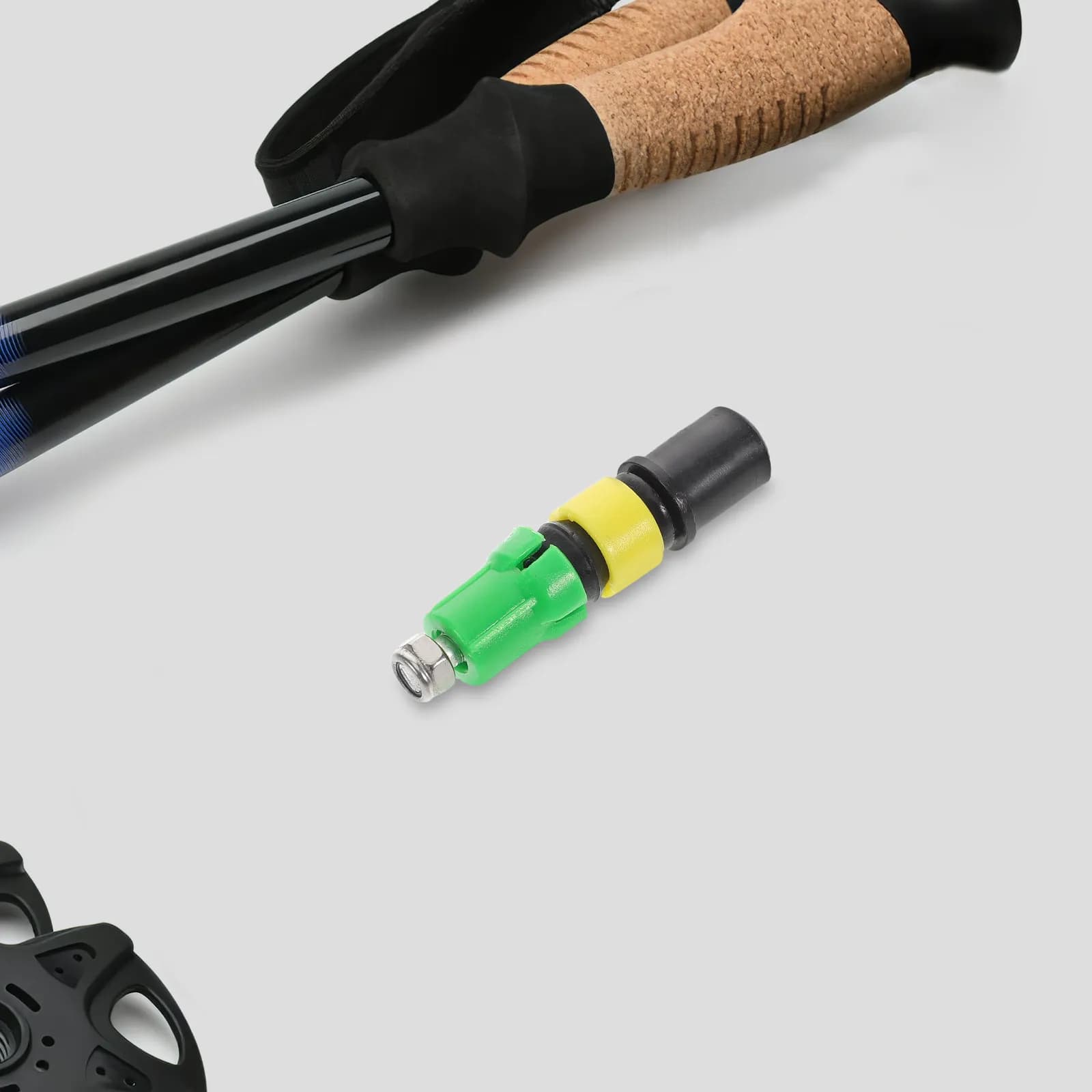 Expansion pipe with shock absorption for trekking poles, spare part with internal block for hiking sticks, outdoor trekking accessories