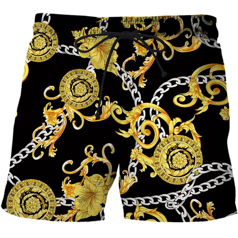 Pantaloncini da Spiaggia di Lusso con Stampa Leopardata per Uomo, Shorts da Surf 3D, Costume da Bagno Estivo Hawaiano, Pantaloncini Rinfrescanti