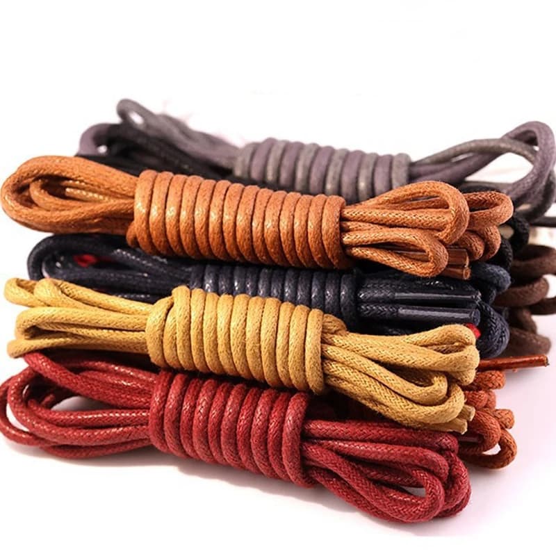 1 paio di lacci in pelle impermeabili lacci rotondi cerati scarpe da ginnastica stivali lacci corda 80 cm/100 cm/120 cm/140 cm/160 cm