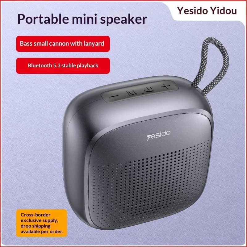 Altoparlante Bluetooth wireless Yesido Mini subwoofer Suono stereo 3D Altoparlante Bluetooth portatile antipolvere per esterni