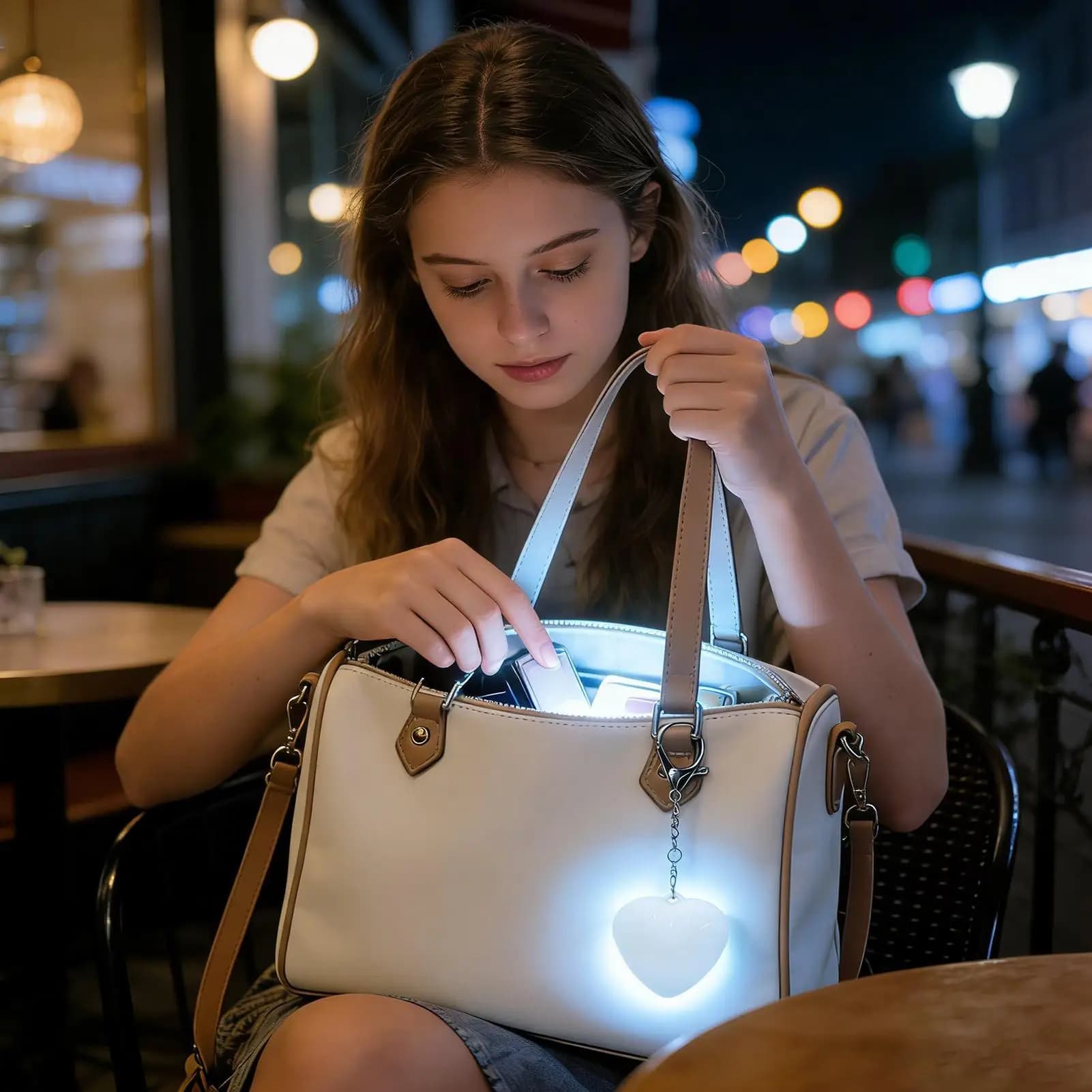 Nightlight Rechargeable Sensor Tactile for Bags, Mini LED Lamp for Backpacks, Home, Exterior