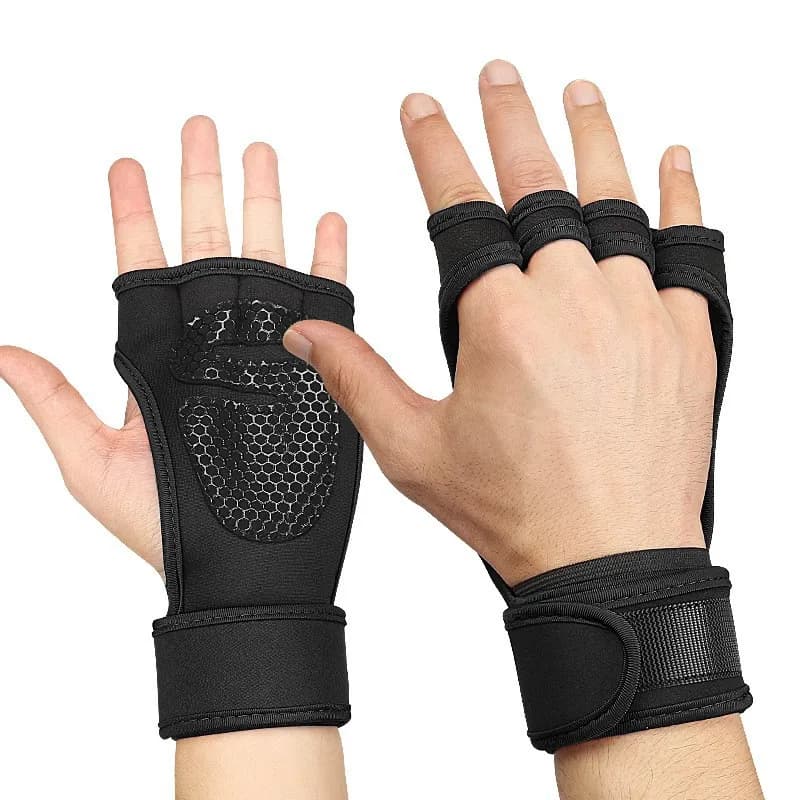 1 pair of sports gloves for women training fitness body building weight lifting gym hand wrist palm protection handlebars Ha