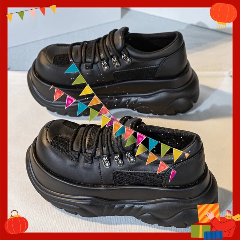 Large Size 45 46 Platform Muffin Heightened By 8 Cm Casual Niche Punk Babes Big Head Shoes Women