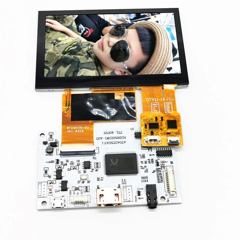 Display LCD del modulo monitor touch screen capacitivo da 4,3 pollici per apparecchiature industriali LINUX Android Windows 7 8 10 Raspberry Pi