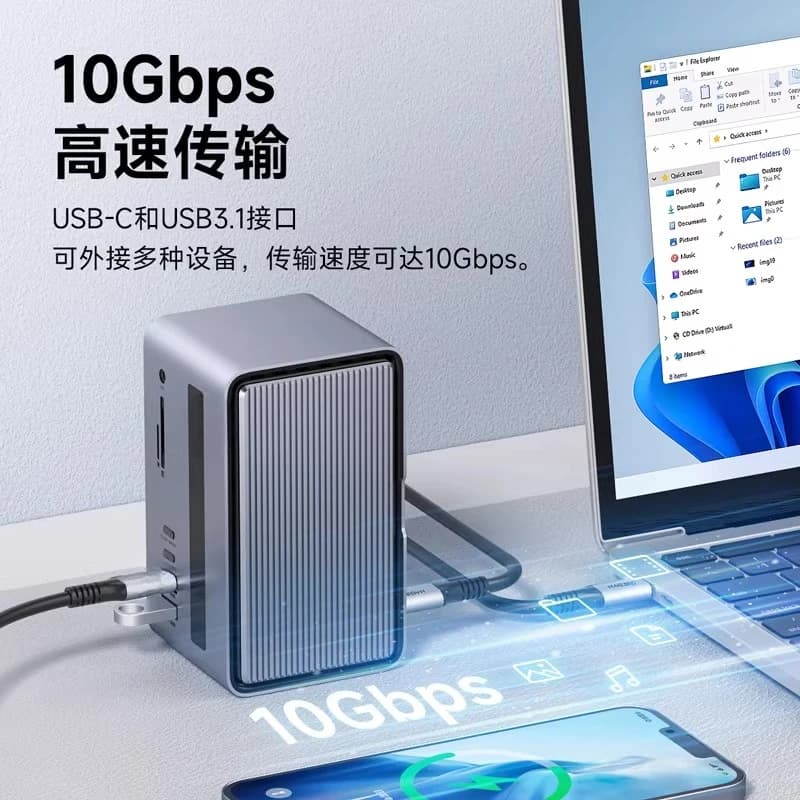 Docking station desktop per hard disk M.2, case per hard disk, docking station tipo C, convertitore USB, Thunderbolt 3/4