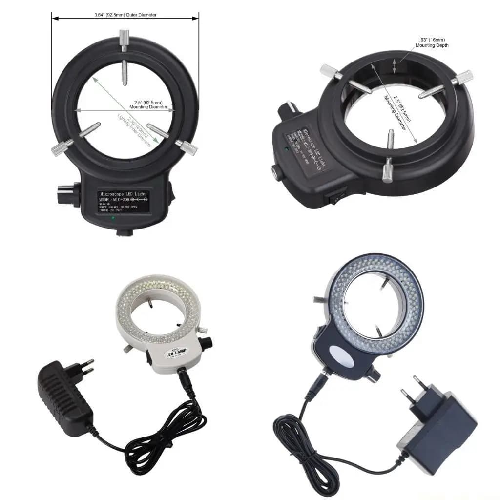 A2BE Anello luminoso con EU/US Diametro montaggio da 2,4 pollici per ingranditori stereo industriali