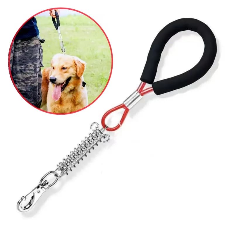 Guinzaglio Corto per Cani, Elastico a Molla, Antiesplosione, con Impugnatura Comoda, per Passeggiate