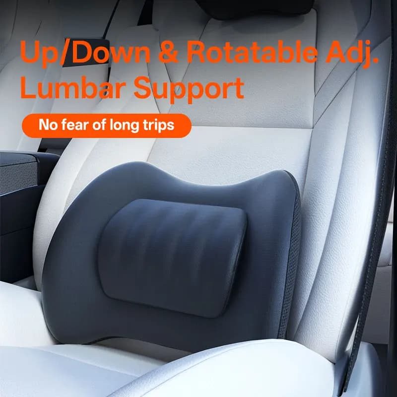 Set di Cuscini Ergonomici per Auto: Poggiatesta e Supporto Lombare, Cuscino Regolabile in Memory Foam per Guida, Ufficio e Casa
