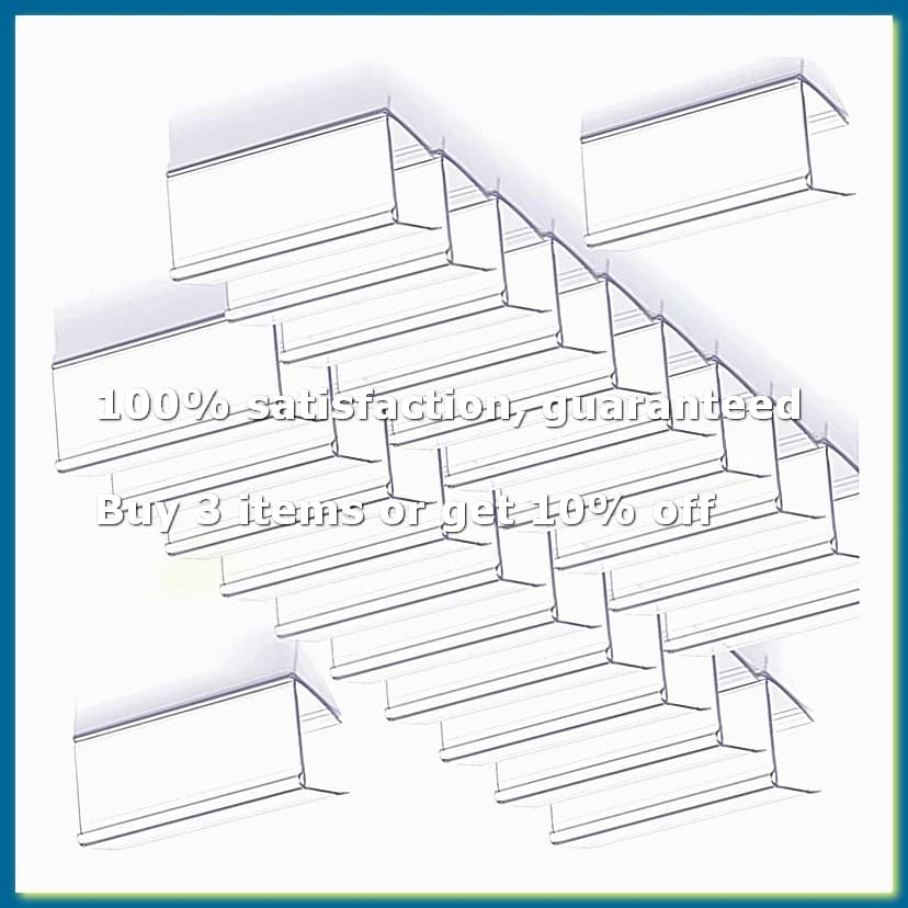 100 Pcs Wood Shelf Label Holders Clear Plastic Price Tag 2.4 in L X 1 in H for Bookshelf Shelves, Wood Shelf Sign-ABPX