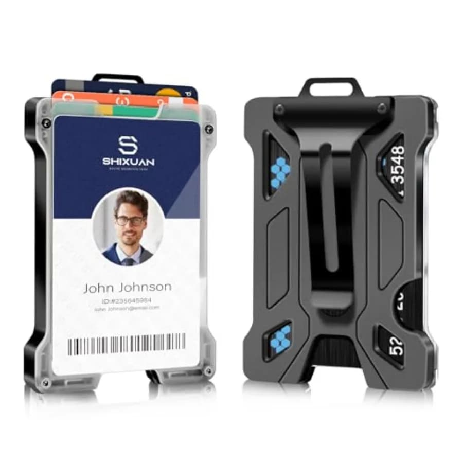 ID Badge Holder with Retractable Clip, Credit Card Holder, Keychain Wallet, Name Badge Holders, Business Card Holder, and Money
