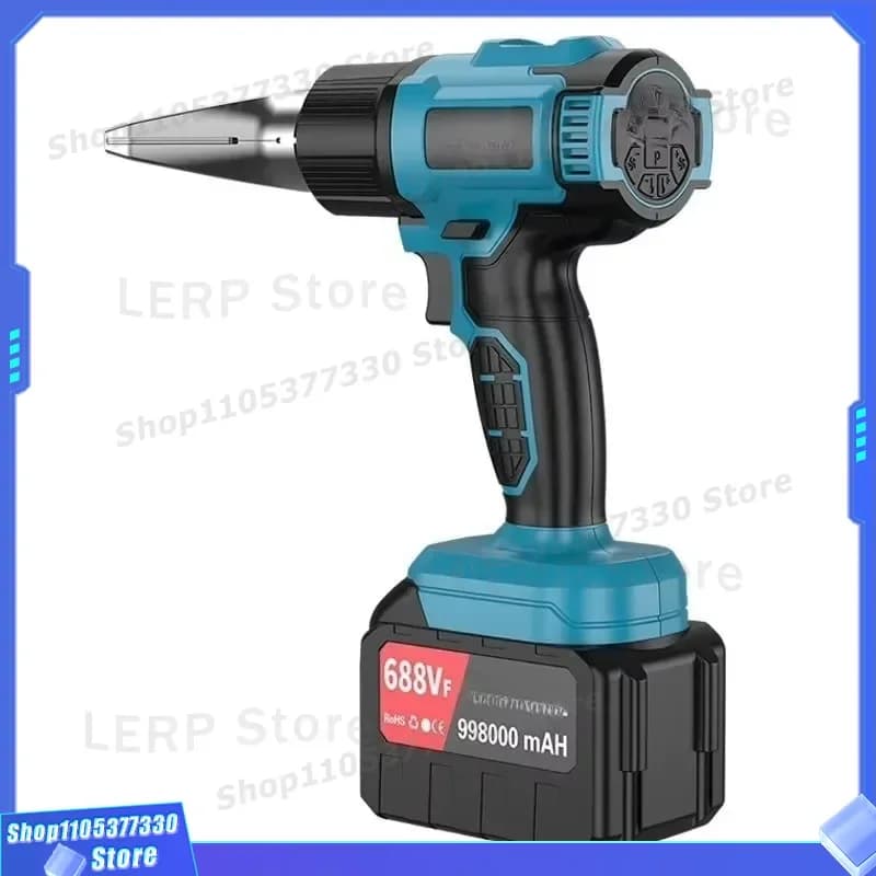 21V Cordless Heat Gun Industrial Lithium Battery Electric Hot Air Blower Adjustable Temperature for Shrink Wrap Welding