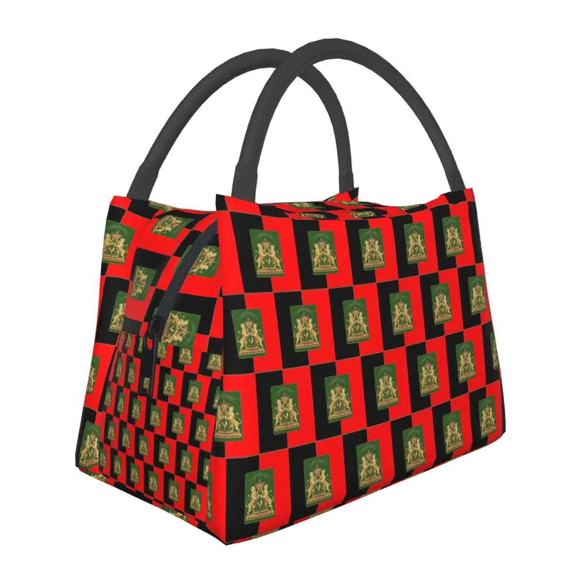 Haitian Independence Flag Insulated Lunch Bag for School Picnic Storage Food Boxes Portable Container Cooler Thermal Lunch Box