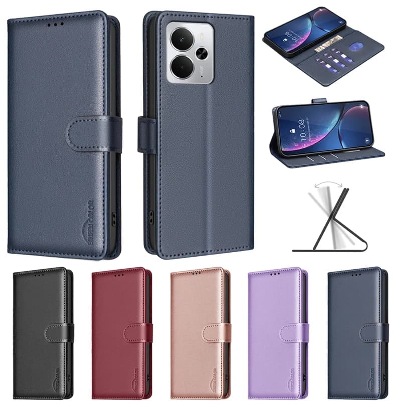 For Etui Realme 14 5G Case Classic Leather Phone Case For Realme 14 Pro Realme14 14Pro 5G Wallet Book Cover RFID Blocking Fundas