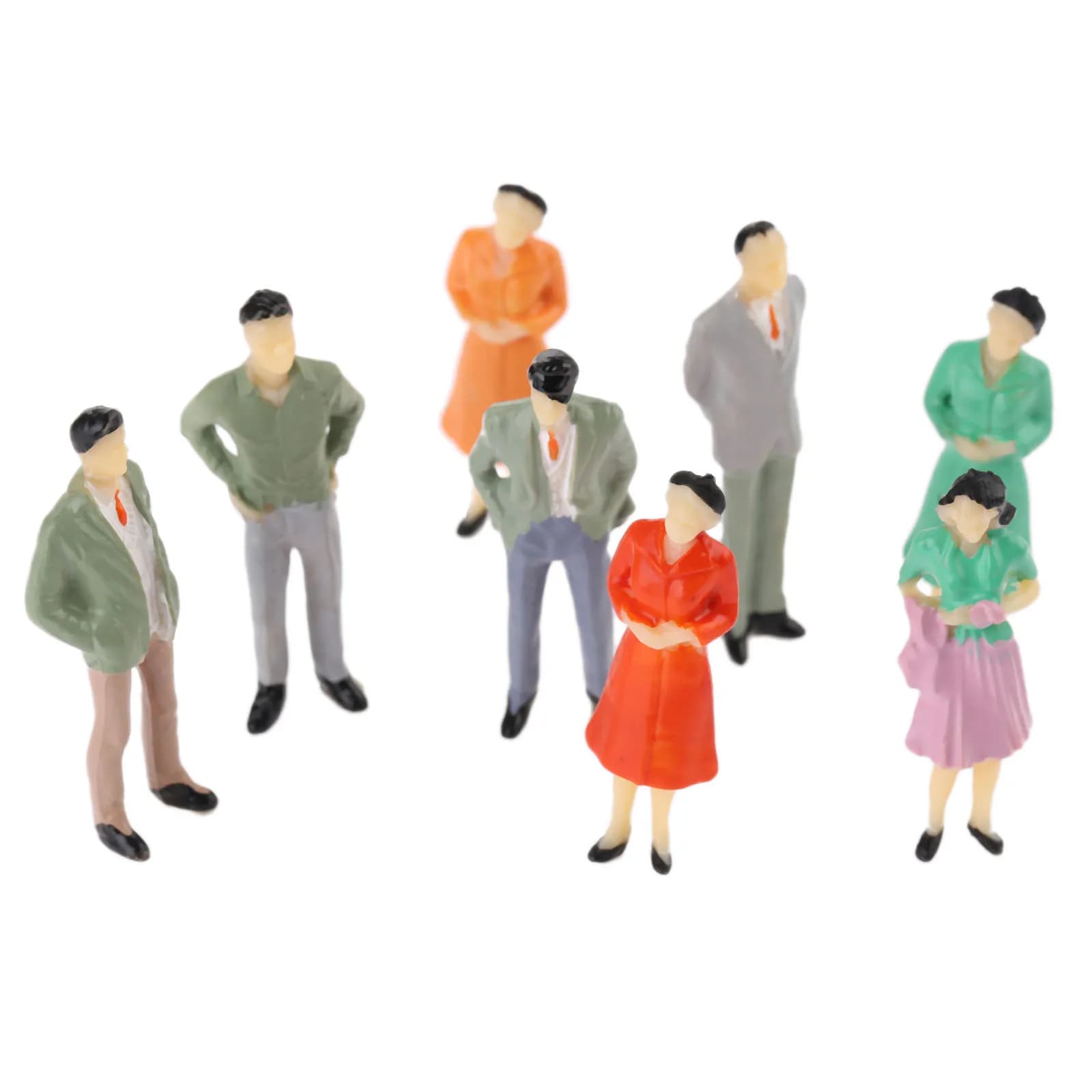 100 pz/lotto 1:75 Bilancia Modello Persone Multicolor Figure In Miniatura Modelli Architettonici Modello In Scala Umana ABS Plastica Popoli 25 MILLIMETRI