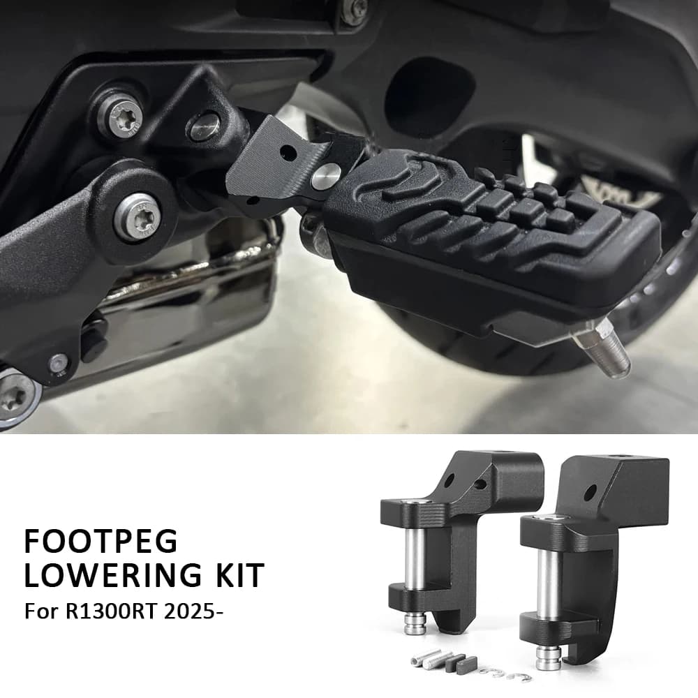 Nuovo Kit Abbassamento Pedane CNC per Moto BMW R1300RT R1300 RT R 1300 RT 2025 2026 - Pedane Anteriori per Motociclisti