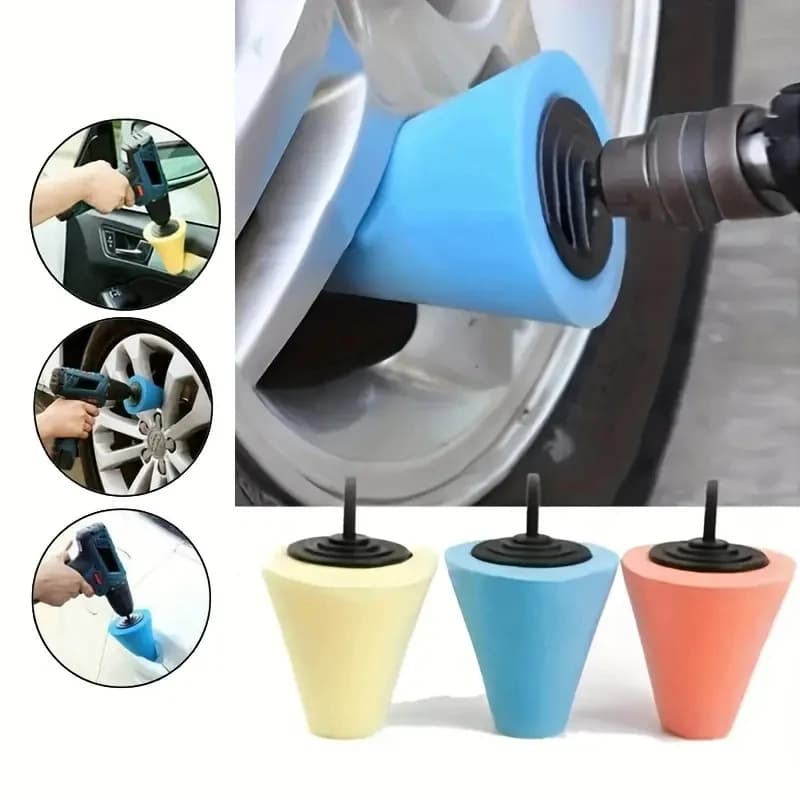 Spugna per lucidatura cono per lucidatura ruota per auto bellezza ceretta tampone per lucidatura tampone per lucidatura ceretta tampone per lucidatura smalto sigillante per auto