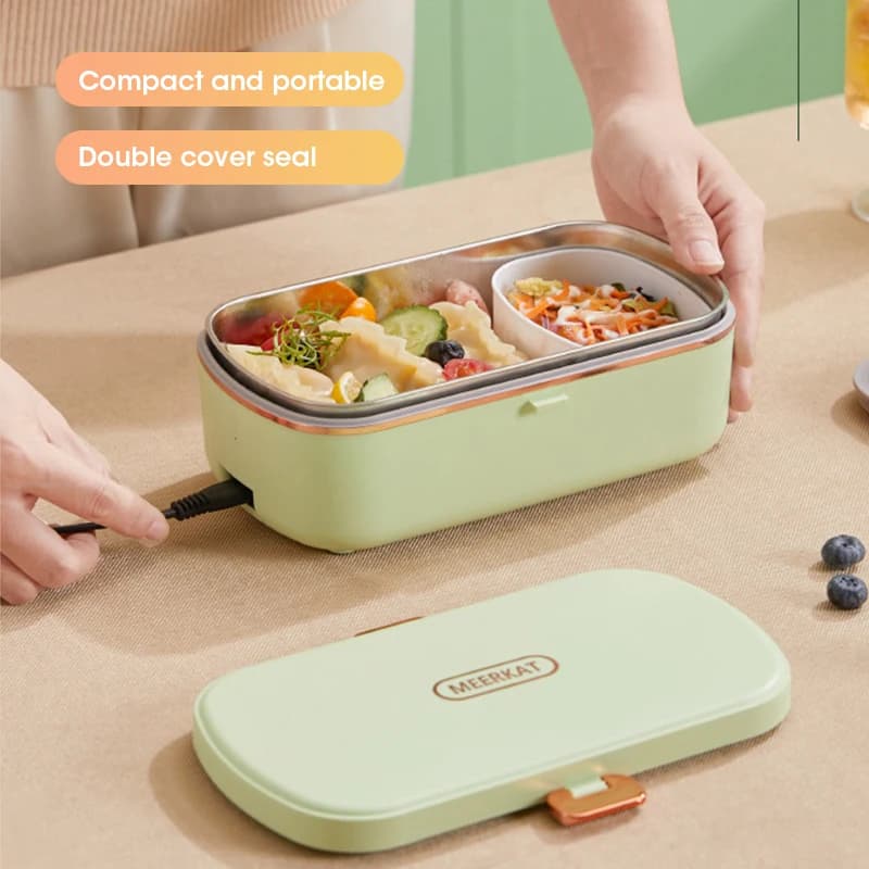 Riscaldatore elettrico per il pranzo Mini pranzo Scatola per il riso caldo Riscaldamento portatile per alimenti senza acqua Scatola per il pranzo Riscaldamento per il pranzo del dormitorio dell'ufficio