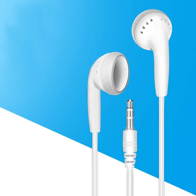 Auricolari in-ear da 3,5 mm bianchi per Samsung Galaxy Cuffie cablate con jack per microfono Cuffie per telefoni cellulari intelligenti Volume regolabile