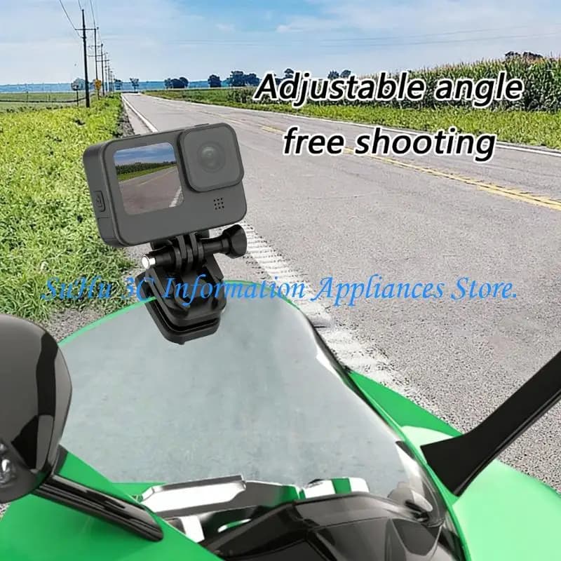 Universal Action Camera Mount For Motorcycle Windscreen With 1/4Inch Screw Hole