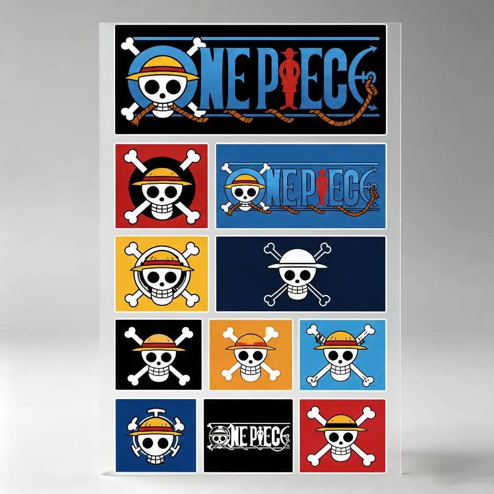 For ONE PIECE Reflective Motorcycle Stickers Waterproof Vinyl Decals For Motorbike Helmet Fuel Tank Bike