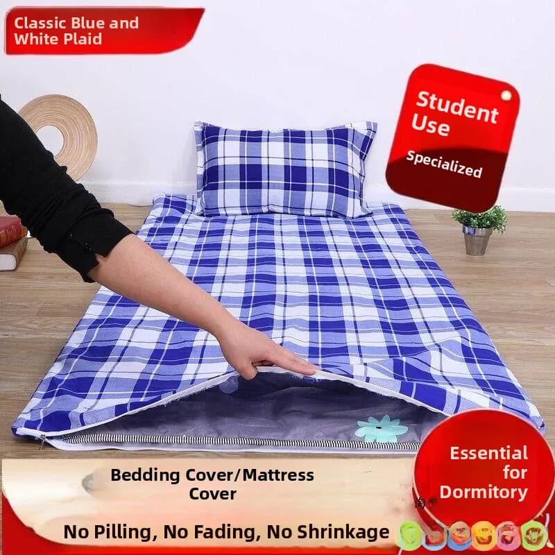 Copripiumino Protettivo per Letto Singolo o Matrimoniale, Stile Cinese con Motivo a Griglia, Marca Fly Green Valley