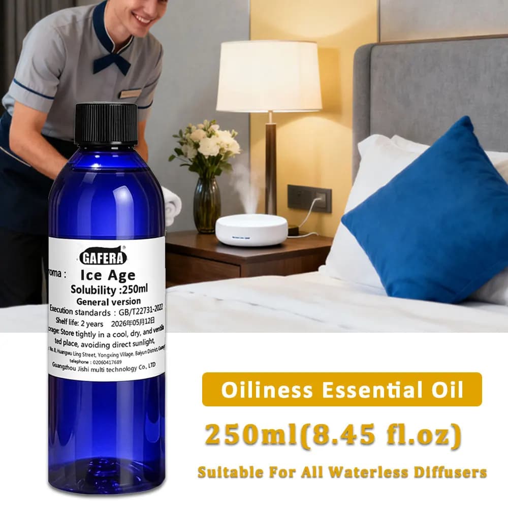 GAFERA 250ml (8.45 fl.oz) Ice Age Aroma Essential Oils, For All Waterless Diffuser, Hotle Fragrance Machine Replenishes Essence