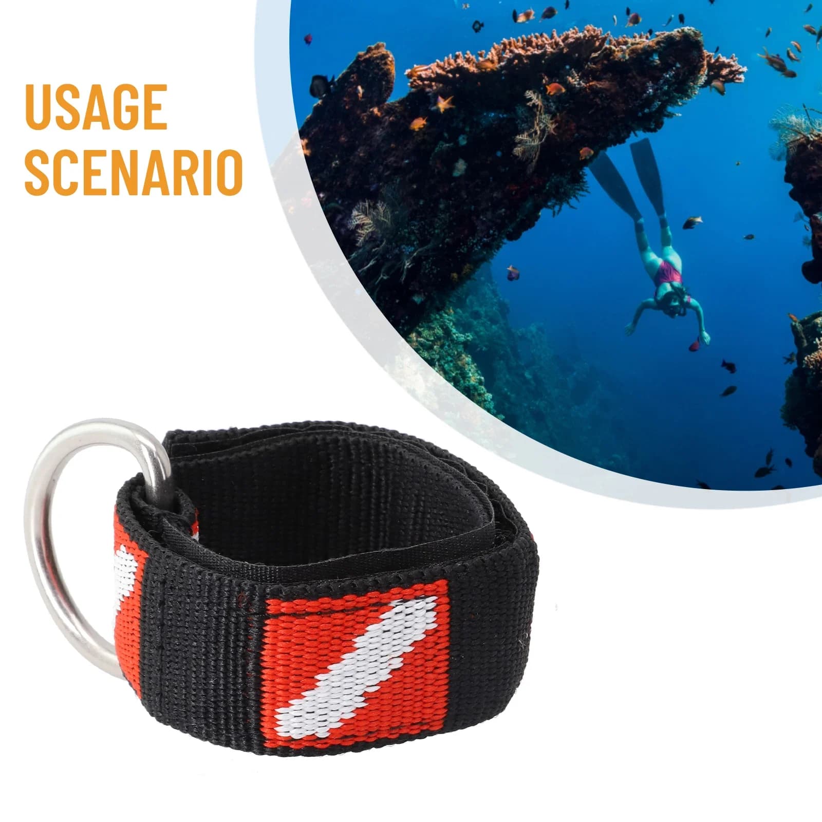 Cordino da polso imbottito regolabile con cinturino da polso per immersioni subacquee Accessori per piscina Galleggianti per piscina per cintura per adulti